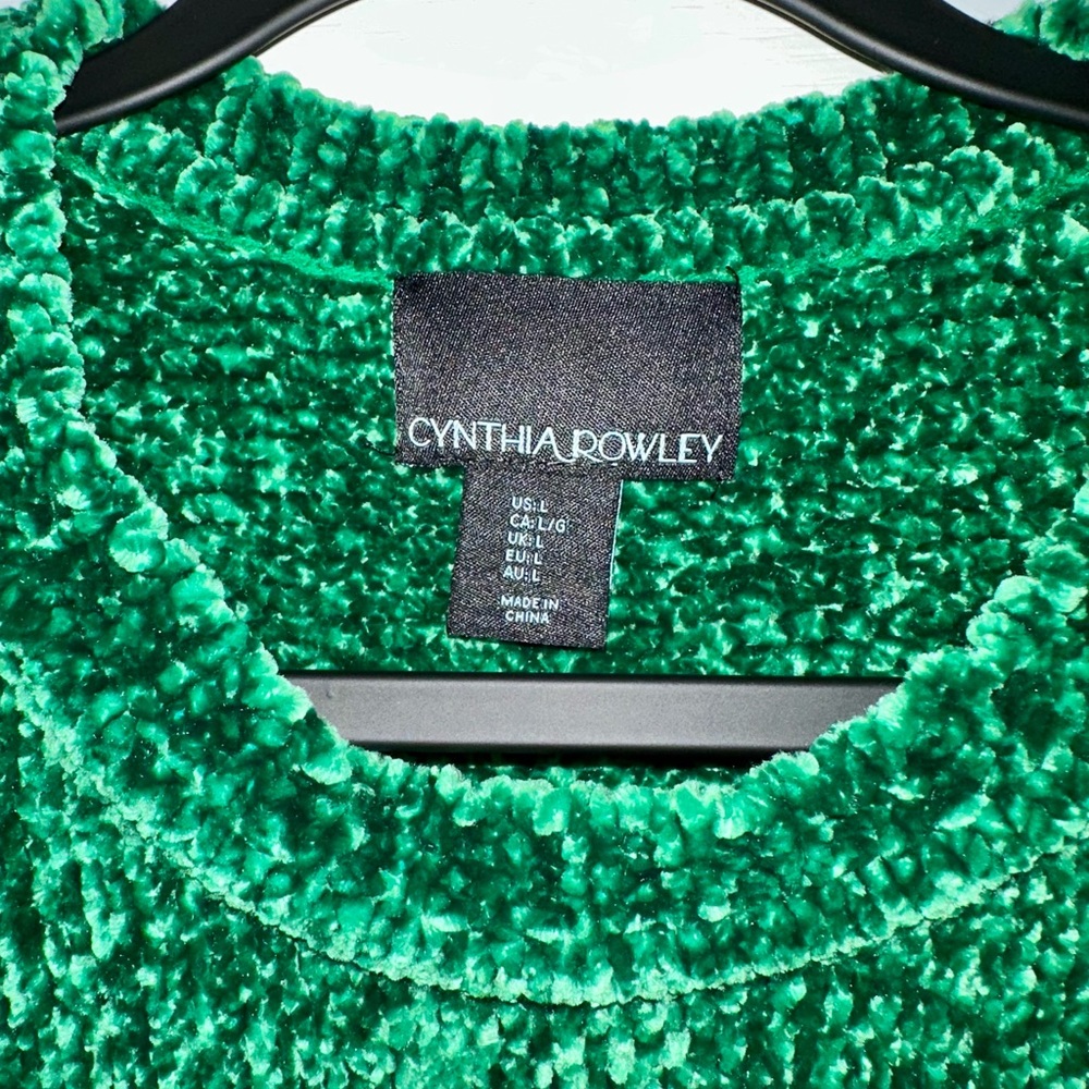 Cynthia Rowley Emerald Plush Sweater